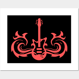 Guitar Tattoo Art Design Posters and Art